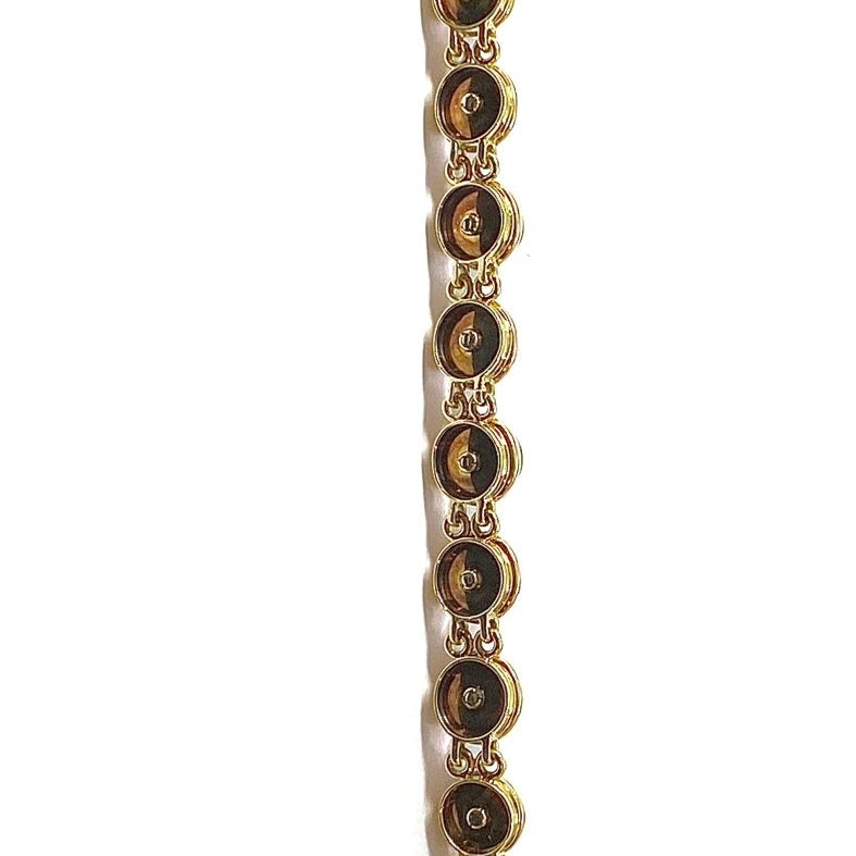 Bracelet en or 18 carats orné de 9 améthystes en cabochon - Castafiore
