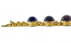 Bracelet en or 18 carats orné de 9 améthystes en cabochon - Castafiore