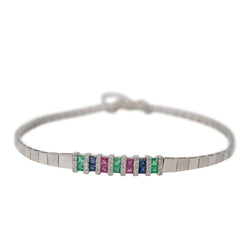 Bracelet en or blanc et émeraides - Castafiore