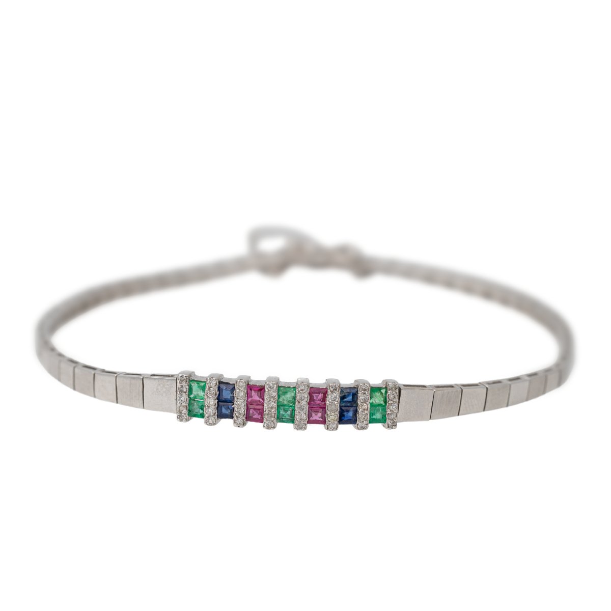 Bracelet en or blanc et émeraides - Castafiore