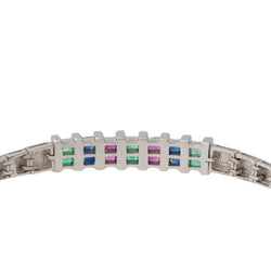 Bracelet en or blanc et émeraides - Castafiore