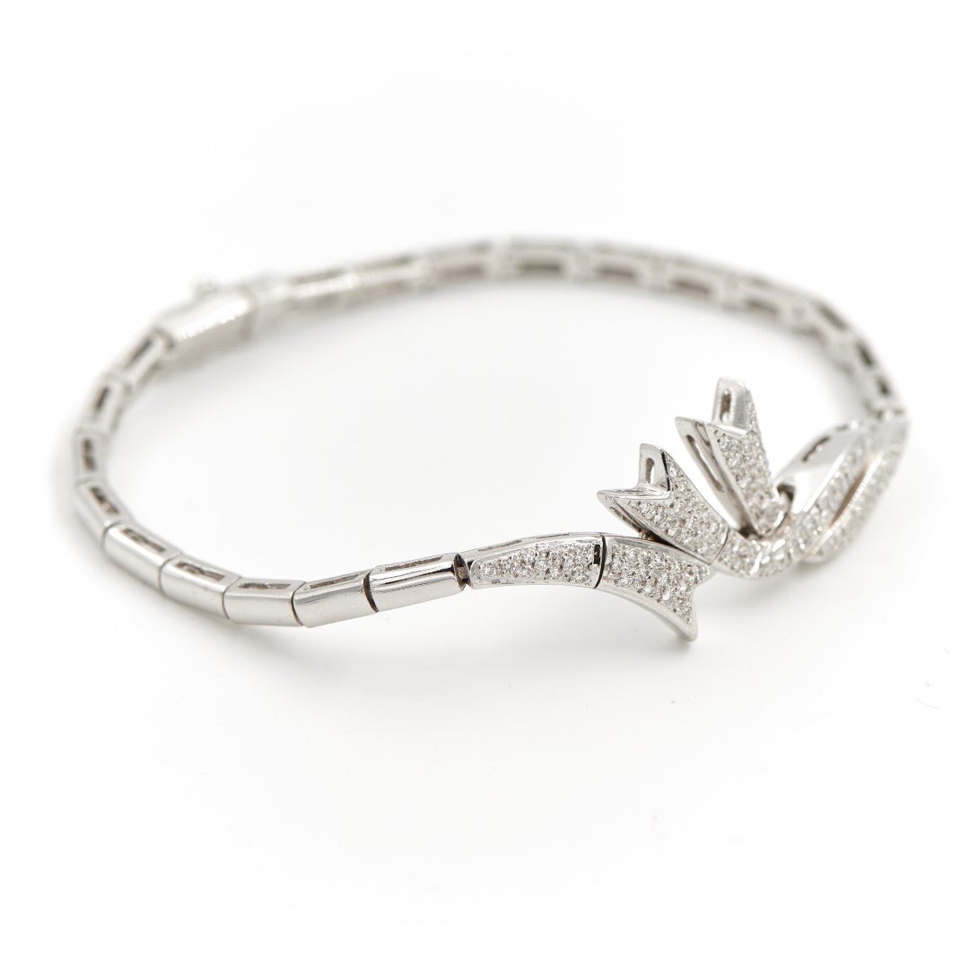 Bracelet en or blanc pavé diamant - Castafiore
