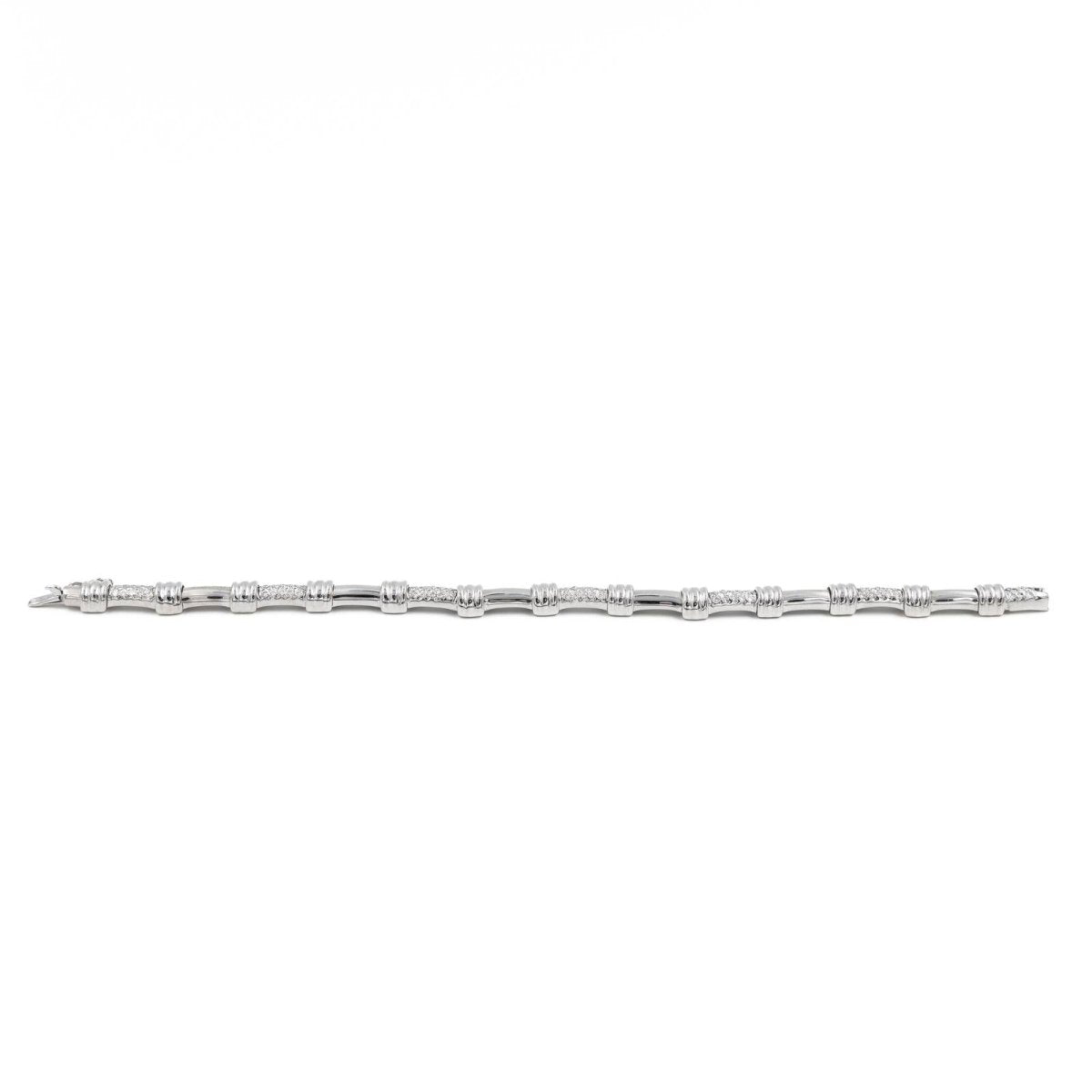 Bracelet en or blanc serti diamants - Castafiore