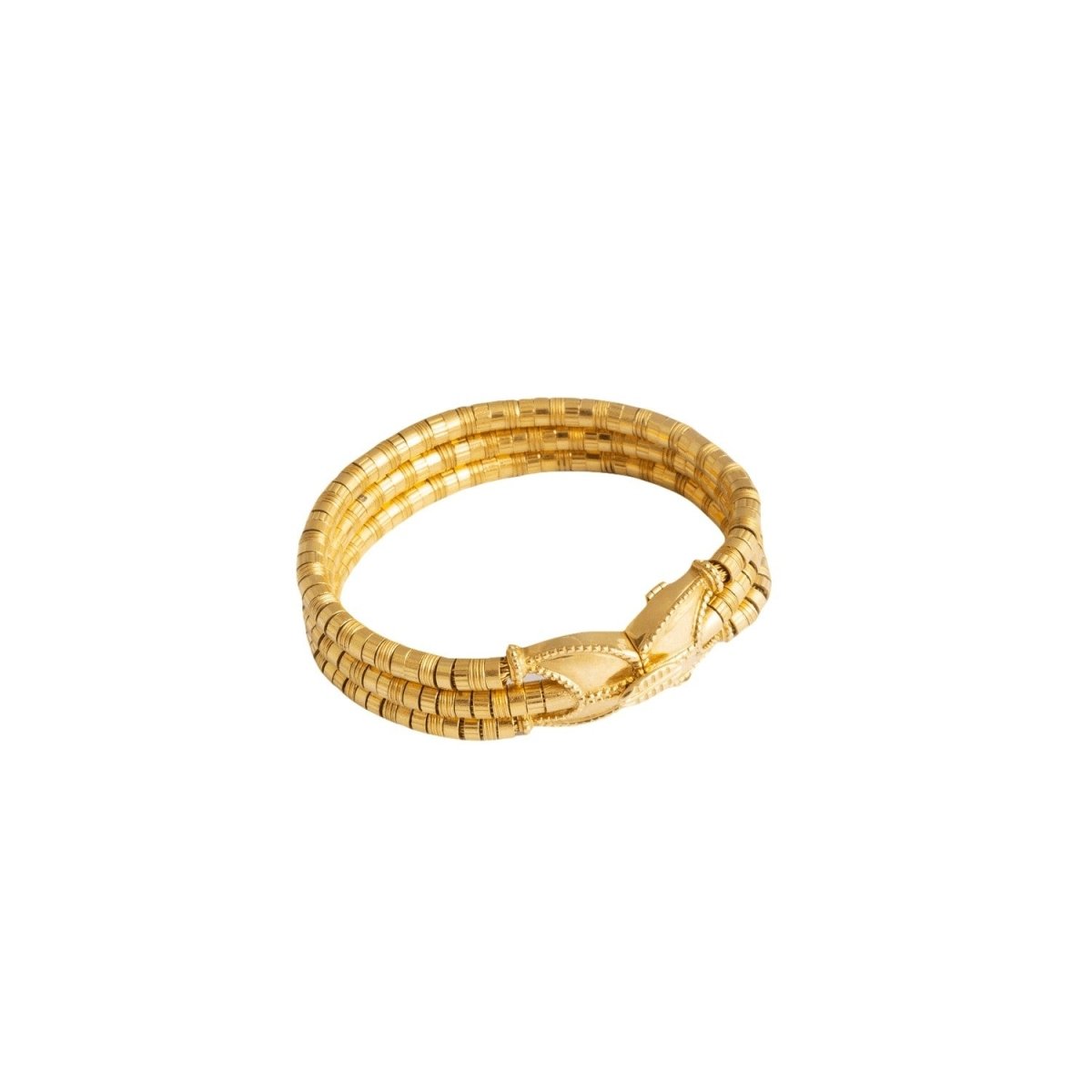 Bracelet en or jaune 18 carats composé de trois rangs, signé LALAOUNIS - Castafiore