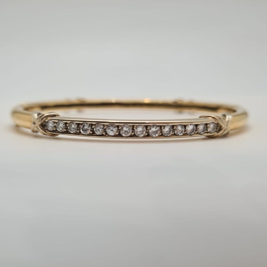Bracelet en Or jaune 18 carats sertie de diamants naturels - Castafiore