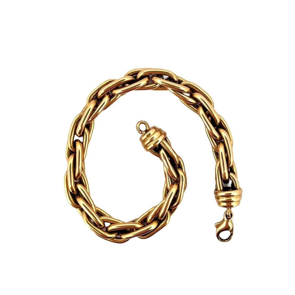 Bracelet en or jaune à mailles rectangulaires - Castafiore