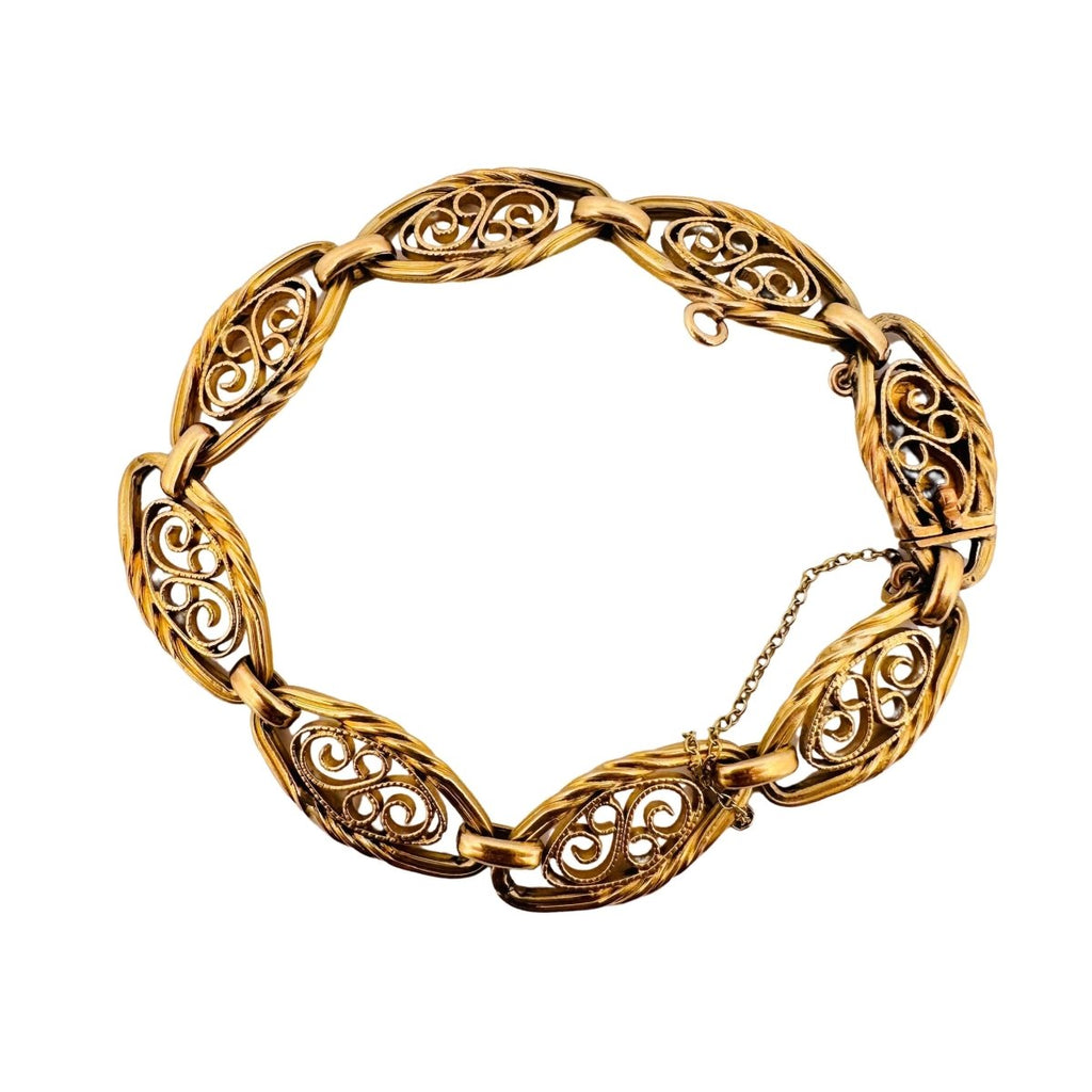 Bracelet en or jaune avec maillons ovales - Castafiore