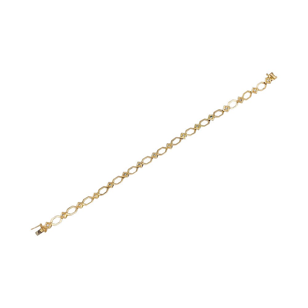 Bracelet en or jaune, diamants - Castafiore
