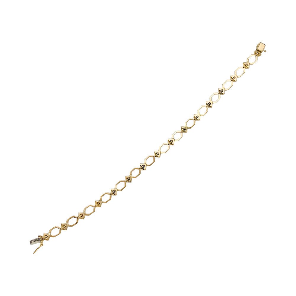 Bracelet en or jaune, diamants - Castafiore
