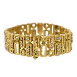 Bracelet en or jaune et diamant - Castafiore