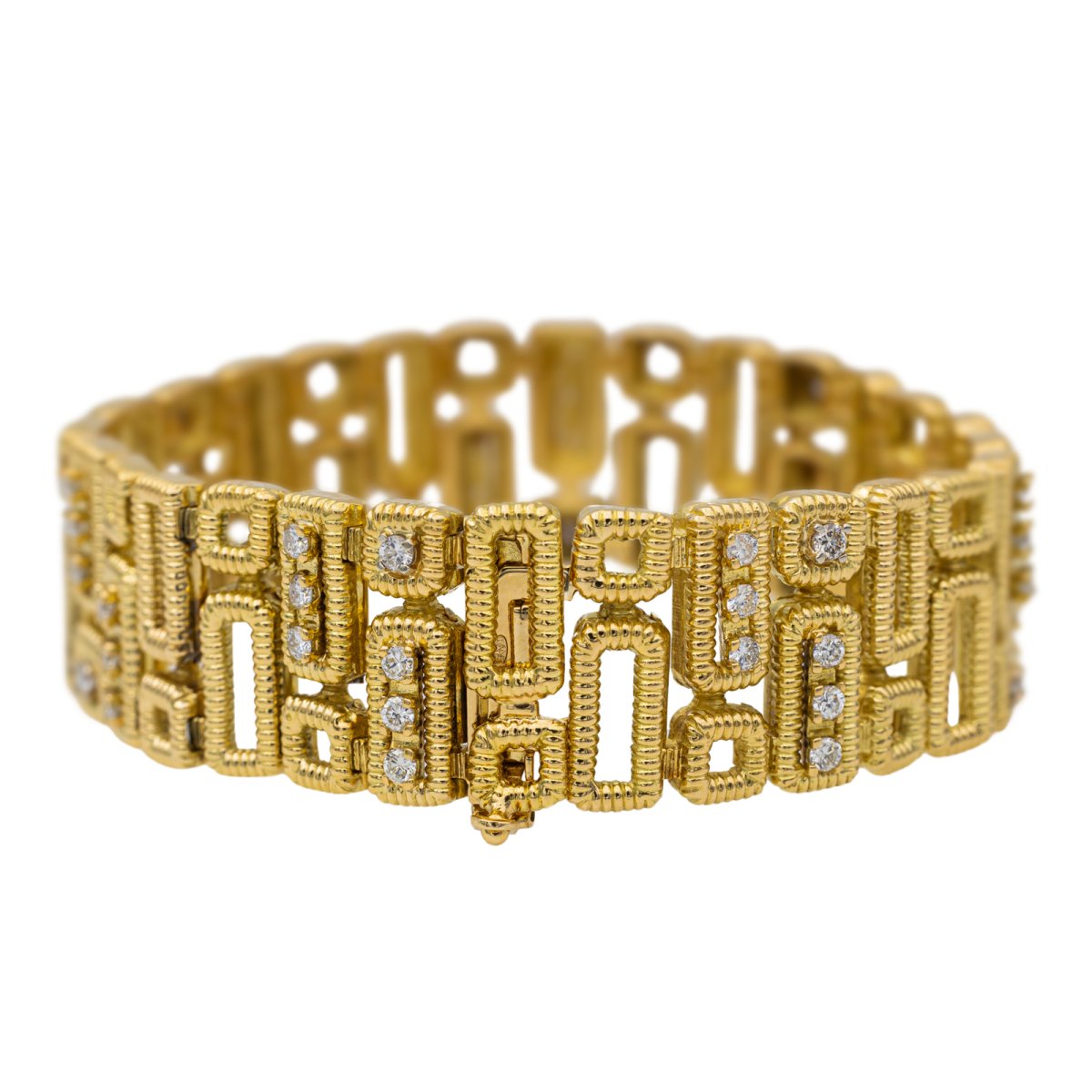 Bracelet en or jaune et diamant - Castafiore