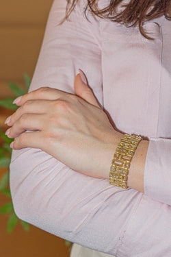 Bracelet en or jaune et diamant - Castafiore