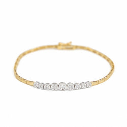 Bracelet en or jaune et diamants - Castafiore