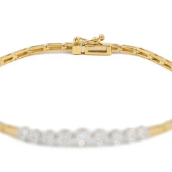 Bracelet en or jaune et diamants - Castafiore