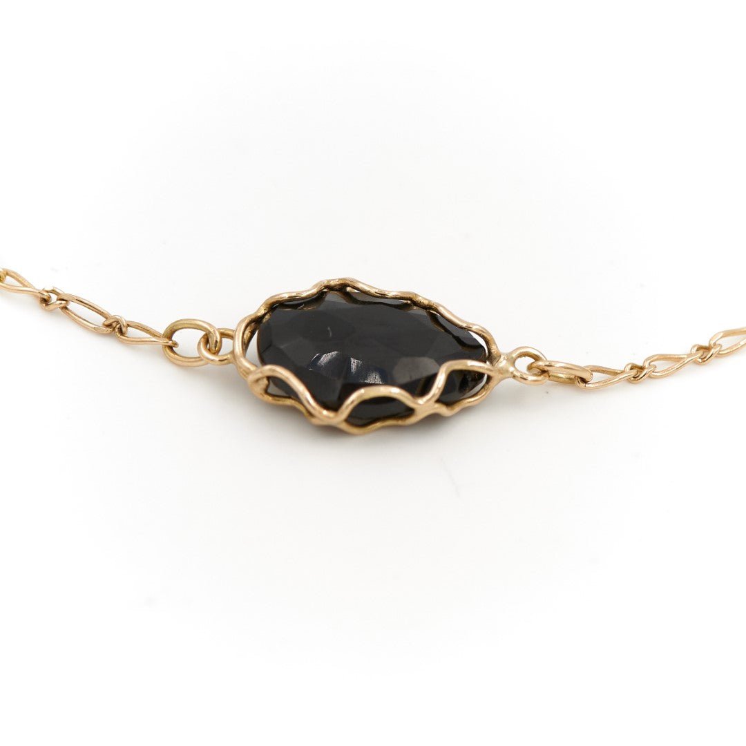 Bracelet en or jaune et onyx noir - Castafiore