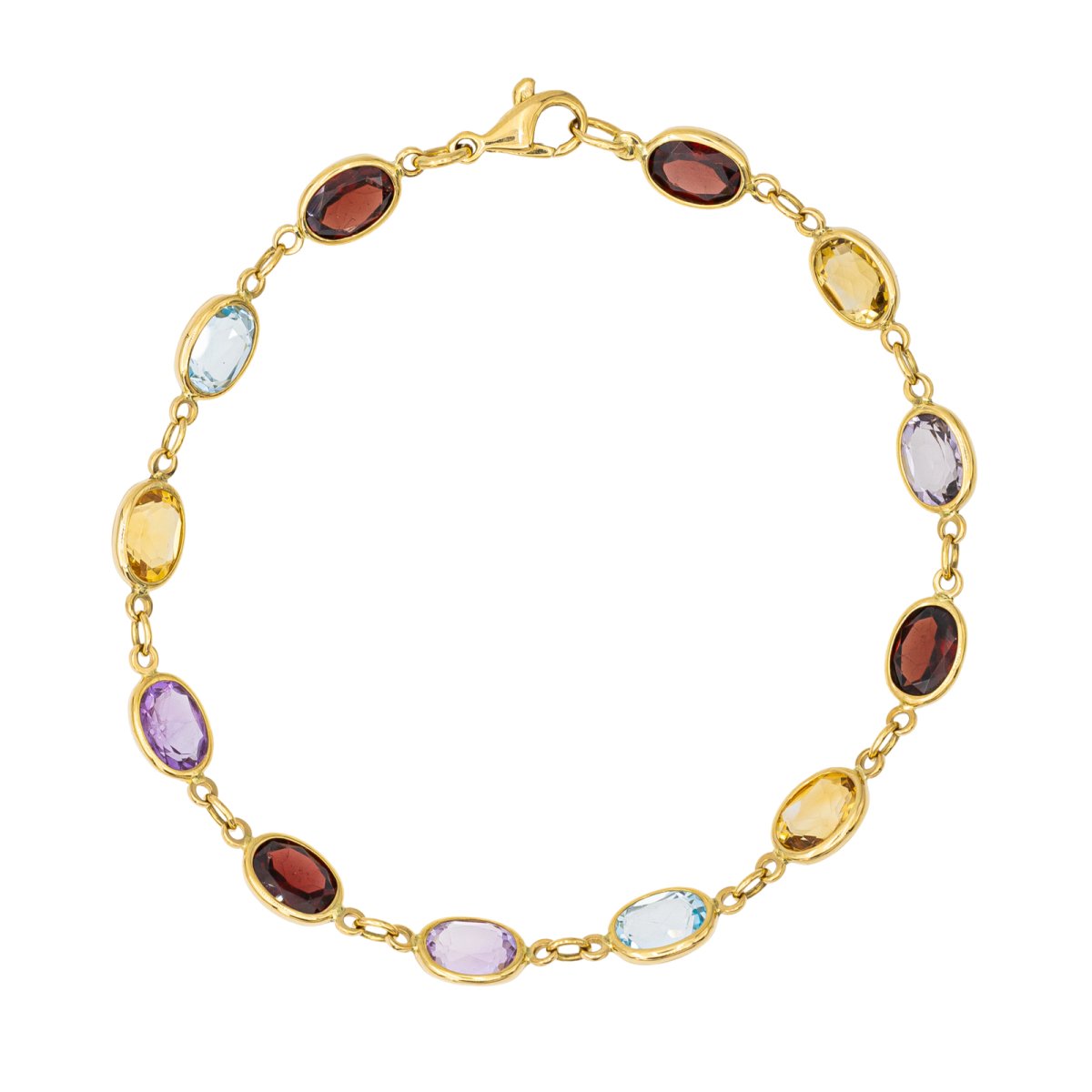 Bracelet en or jaune et pierres fines. - Castafiore