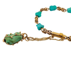 Bracelet en or jaune et turquoises - Castafiore