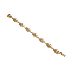 Bracelet en or jaune filigrané et diamants - Castafiore