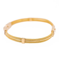 Bracelet en or jaune texturé - Castafiore