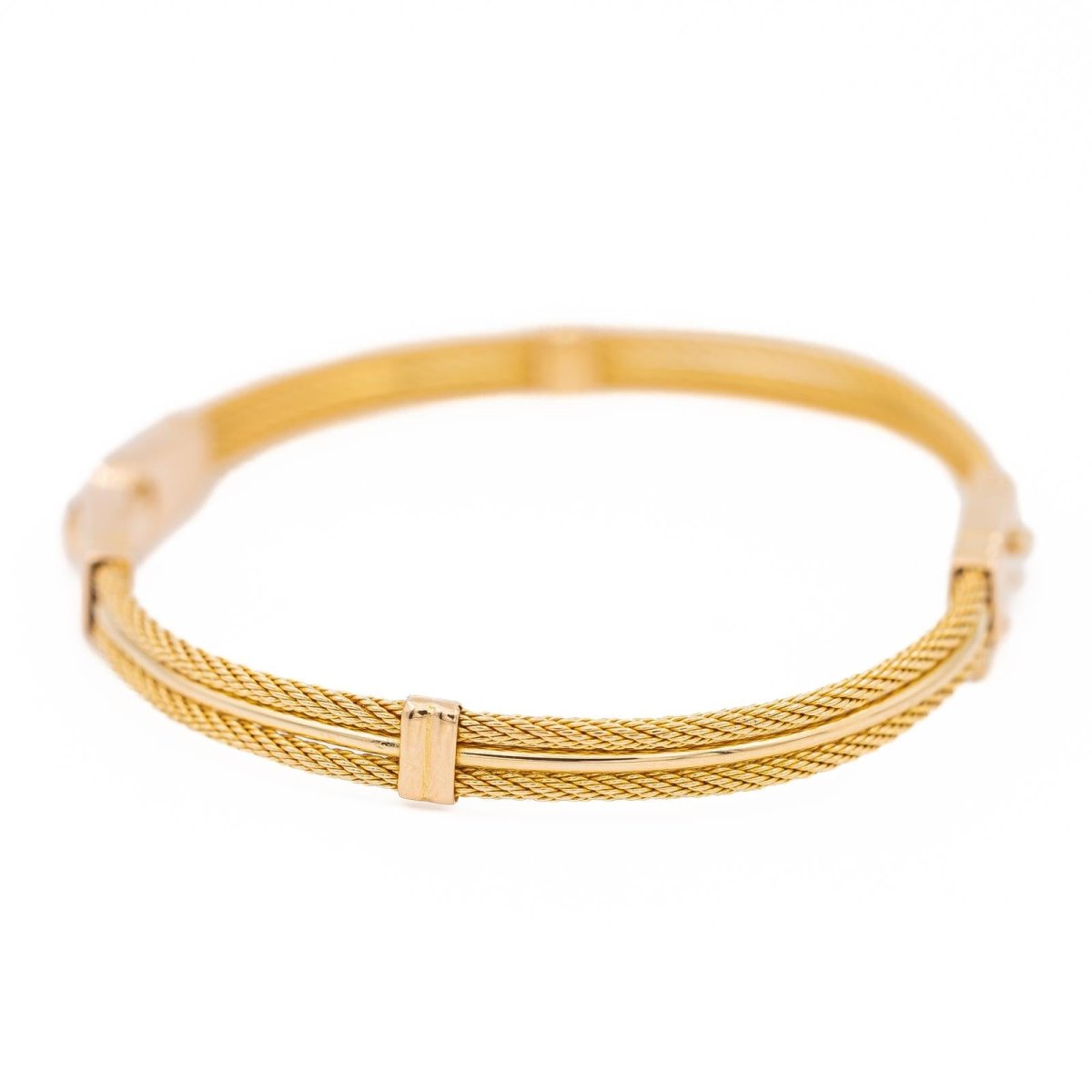 Bracelet en or jaune texturé - Castafiore