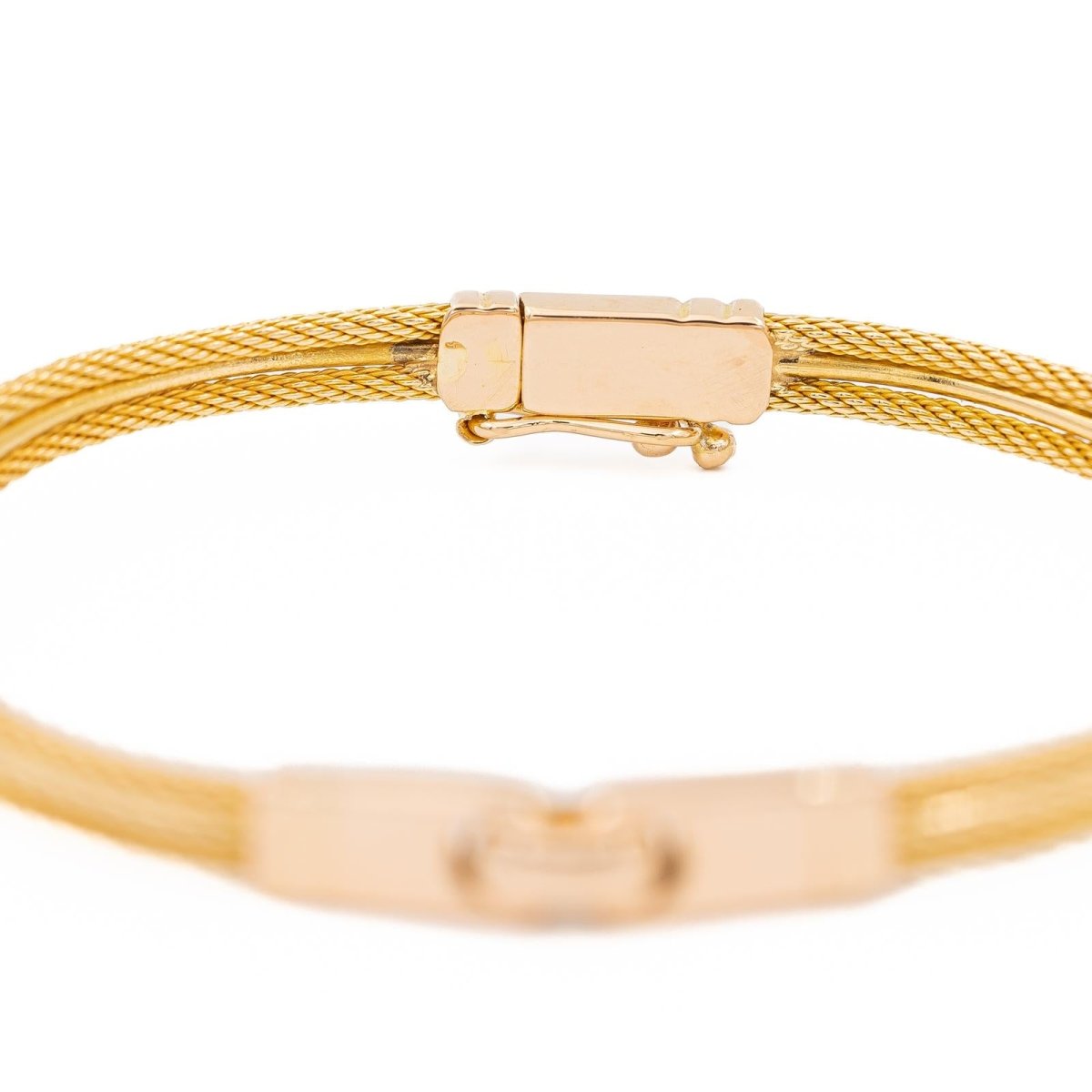 Bracelet en or jaune texturé - Castafiore