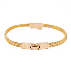 Bracelet en or jaune texturé - Castafiore