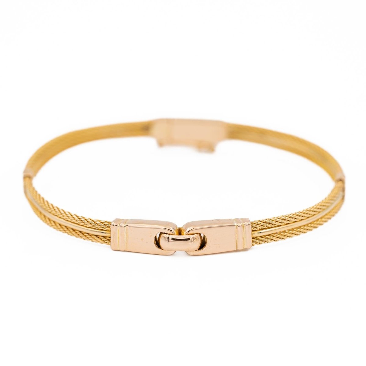 Bracelet en or jaune texturé - Castafiore