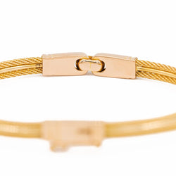 Bracelet en or jaune texturé - Castafiore