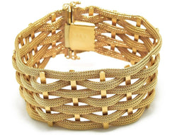 Bracelet en or jaune tissé - Castafiore