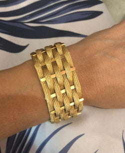 Bracelet en or jaune tissé - Castafiore