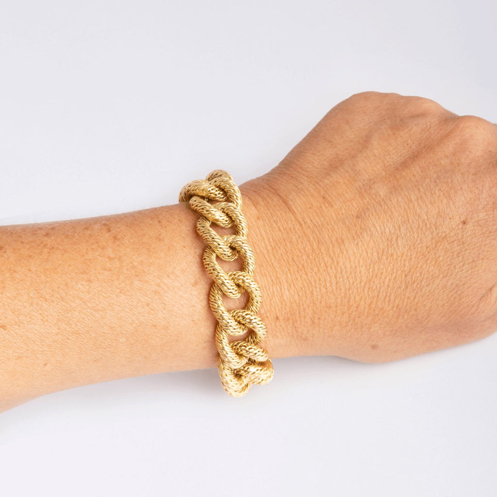 Bracelet en or jaune torsadé - Castafiore