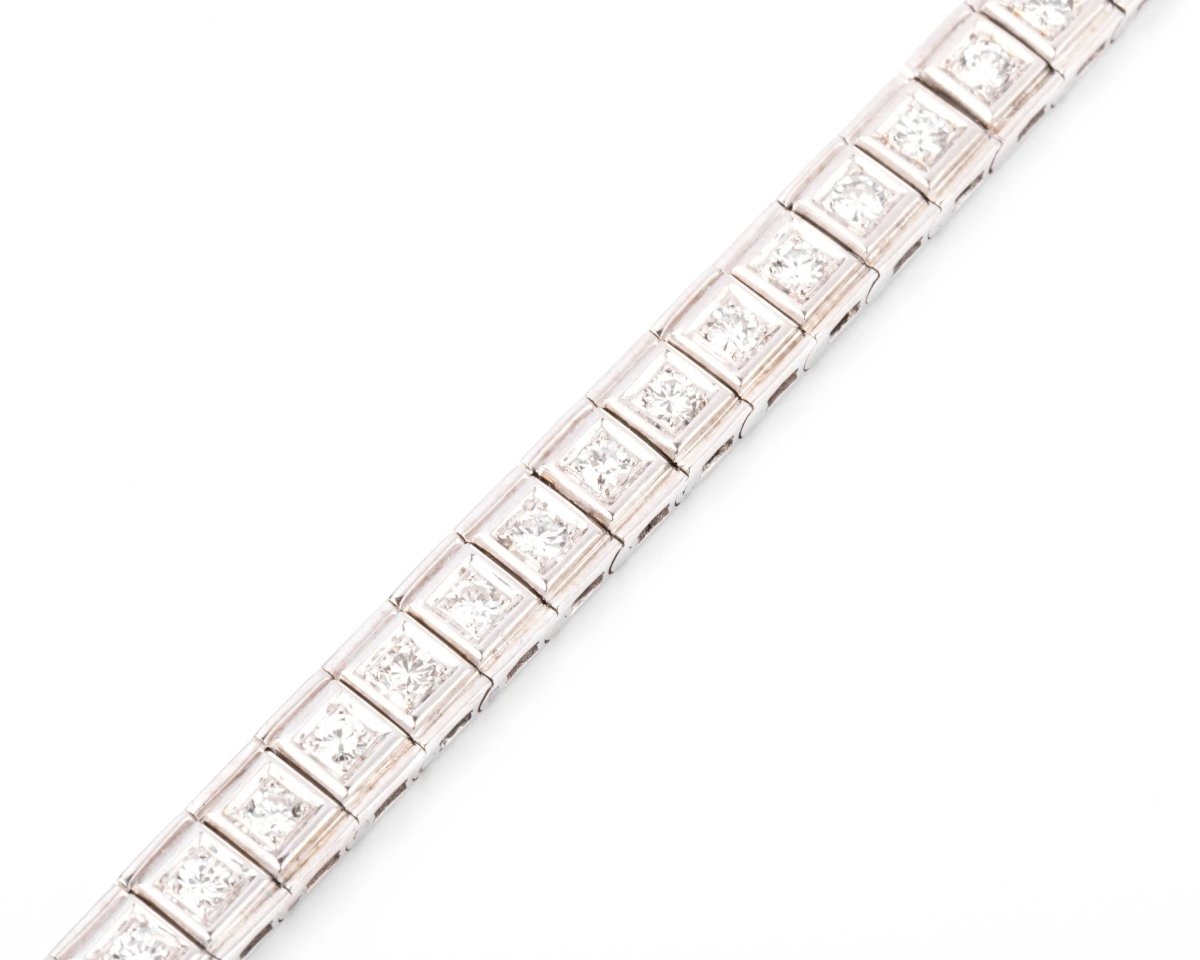 Bracelet en platine riviere en diamant - Castafiore