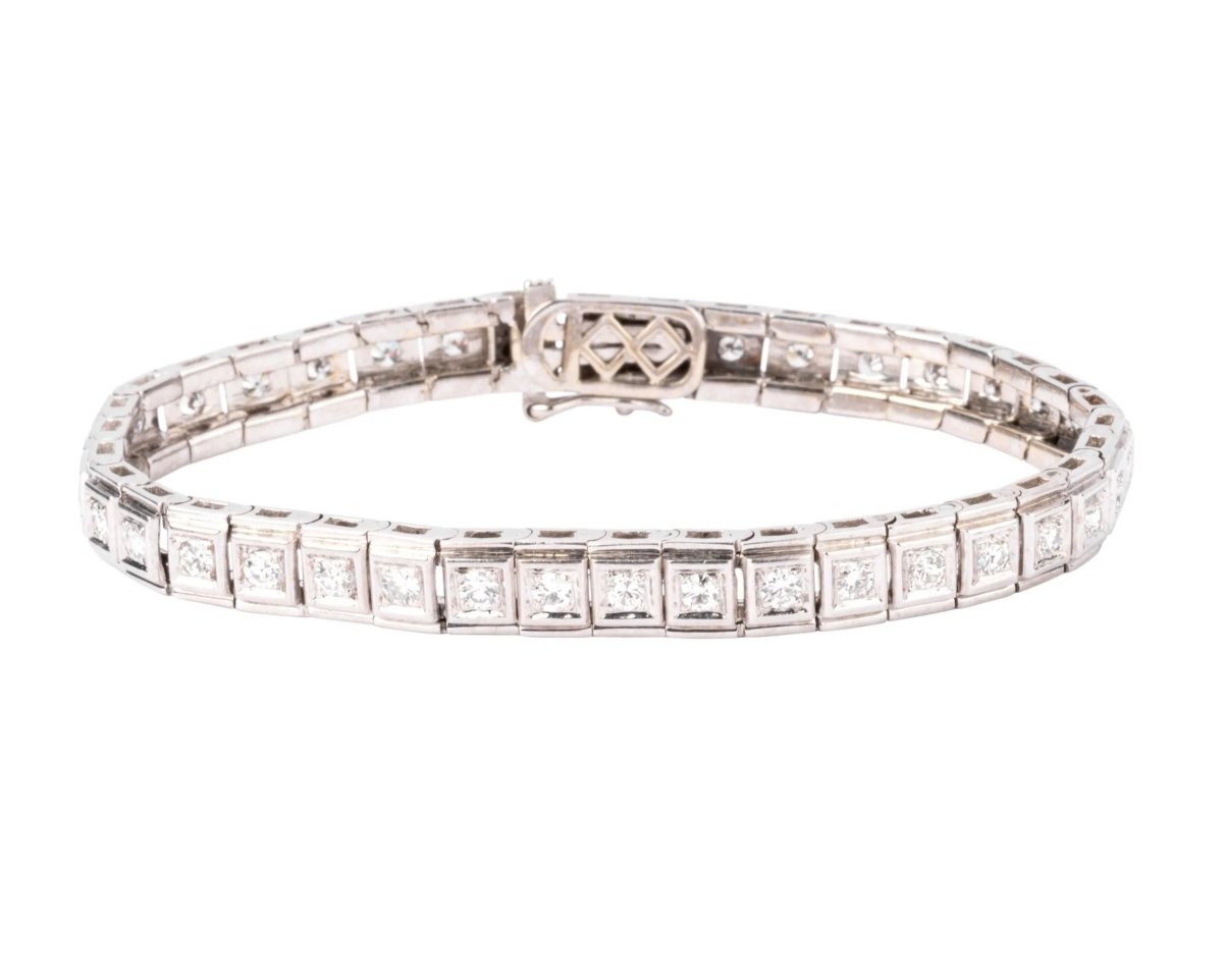 Bracelet en platine riviere en diamant - Castafiore