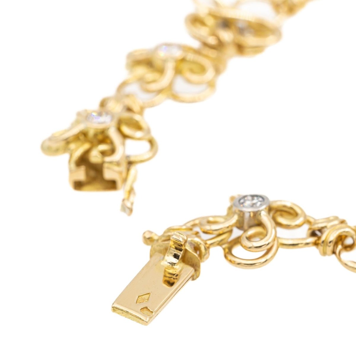 Bracelet Filigrane Or jaune Diamant - Castafiore