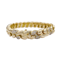 Bracelet FRED en or jaune et diamants. - Castafiore