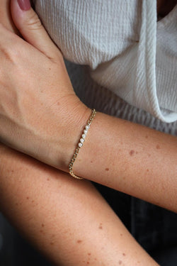 Bracelet FRED en or jaune et diamants - Castafiore