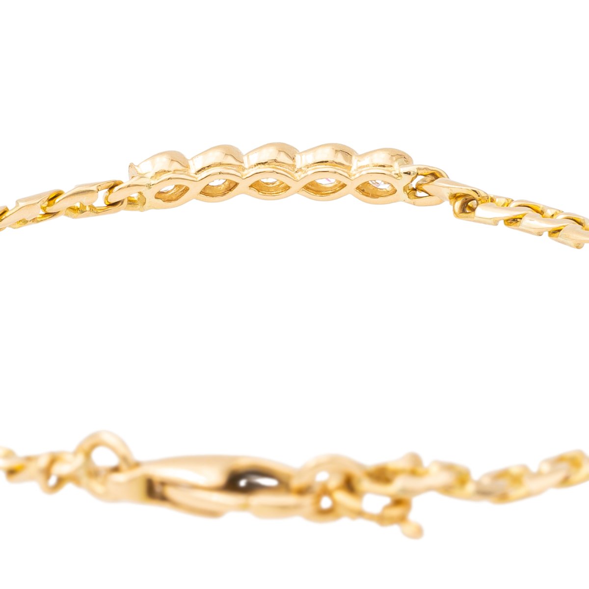 Bracelet FRED en or jaune et diamants - Castafiore