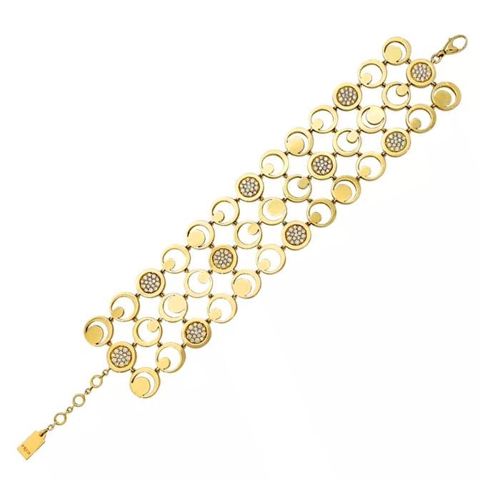 Bracelet Fred "Moon Light" en or jaune, diamants - Castafiore
