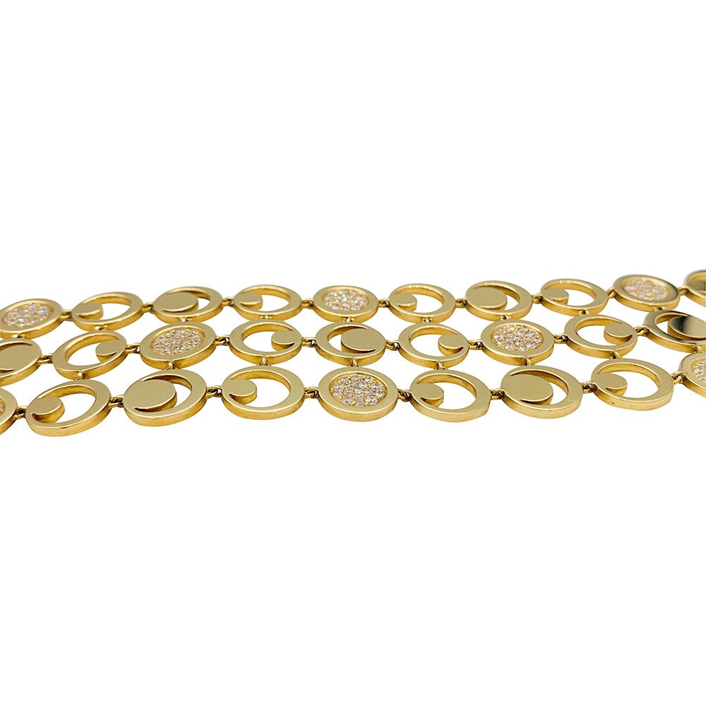 Bracelet Fred "Moon Light" en or jaune, diamants - Castafiore
