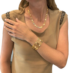 Bracelet Fred "Moon Light" en or jaune, diamants - Castafiore