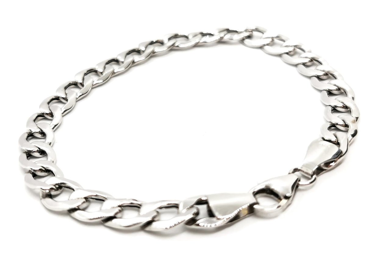 Bracelet Gourmette en or blanc - Castafiore