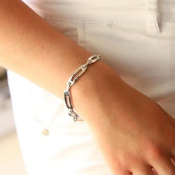 Bracelet Gourmette en or blanc - Castafiore