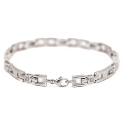 Bracelet Gourmette en or blanc diamant - Castafiore