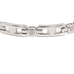 Bracelet Gourmette en or blanc diamant - Castafiore