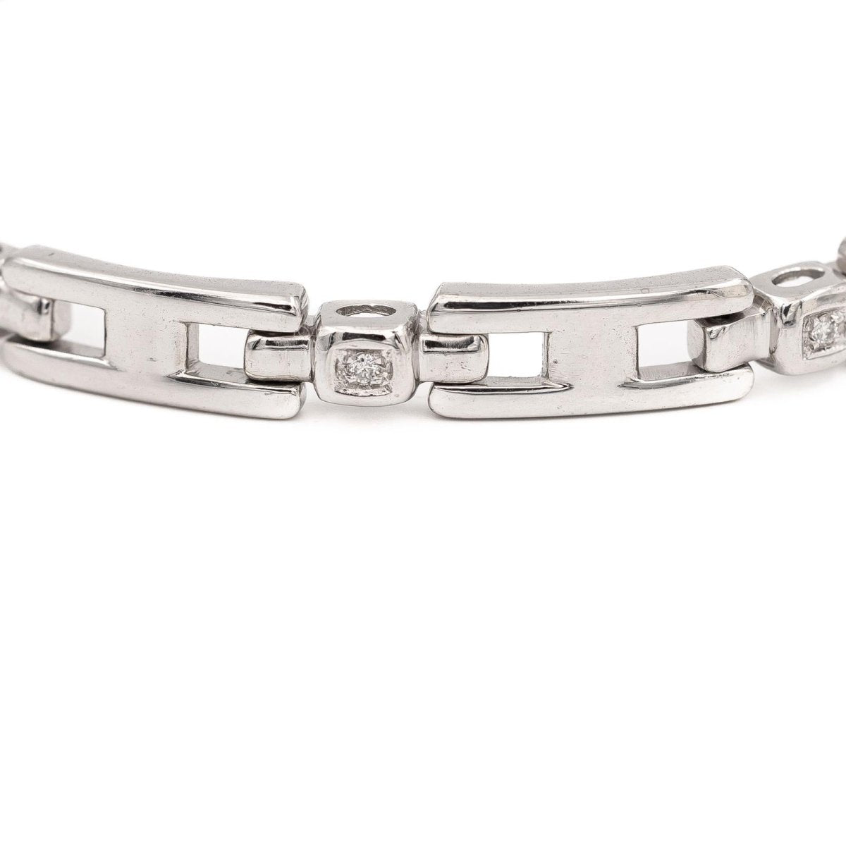 Bracelet Gourmette en or blanc diamant - Castafiore