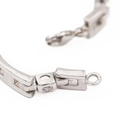 Bracelet Gourmette en or blanc diamant - Castafiore