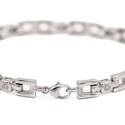 Bracelet Gourmette en or blanc diamant - Castafiore