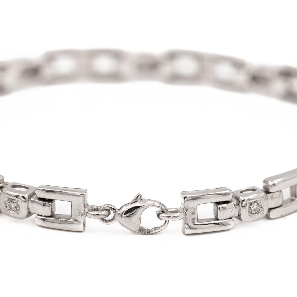 Bracelet Gourmette en or blanc diamant - Castafiore