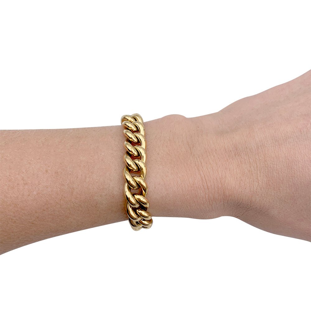 Bracelet gourmette en or jaune - Castafiore