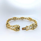 Bracelet Gourmette en or jaune, style Art Nouveau - Castafiore